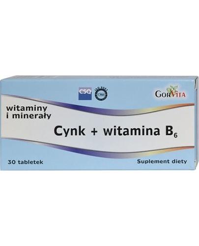  Gorvita Cynk + witamina B6, 30 tabl. - cena, opinie, właściwości - Apteka internetowa Melissa  