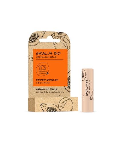 Gracja Bio Pomadka do ust 2w1 Papaja - 5 g- cena, opinie, właściwości
