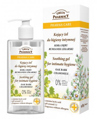 GREEN PHARMACY Kojący żel do higieny intymnej z korą dębu i rumiankiem - 300 ml