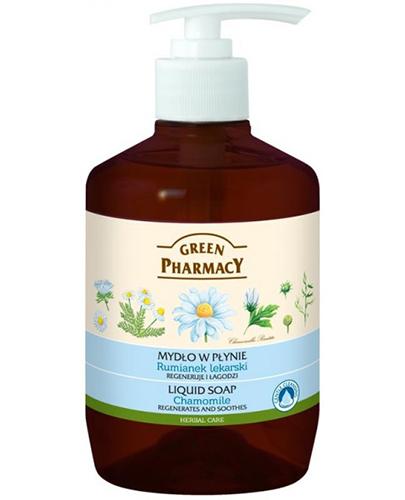 GREEN PHARMACY Mydło w płynie regeneruje i łagodzi rumianek lekarski z dozownikiem - 465 ml - Apteka internetowa Melissa