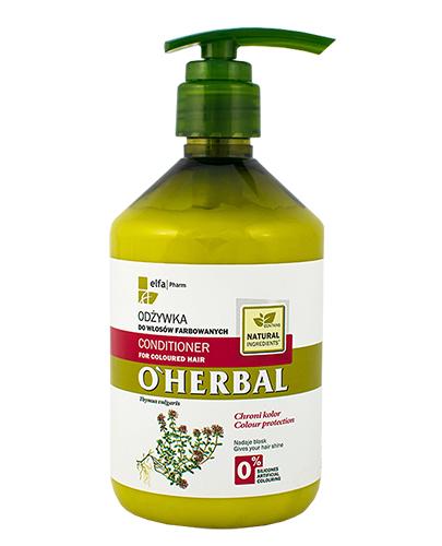 O`HERBAL Odżywka do włosów farbowanych z ekstraktem z macierzanki tymianku - 500 ml - Apteka internetowa Melissa