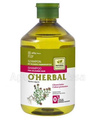 O`HERBAL Szampon do włosów farbowanych z macierzanki tymianku - 500 ml - Apteka internetowa Melissa