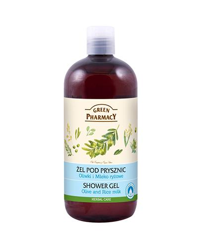 GREEN PHARMACY Żel pod prysznic oliwki i mleko ryżowe - 500 ml - Apteka internetowa Melissa