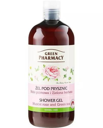 GREEN PHARMACY Żel pod prysznic róża piżmowa i zielona herbata - 500 ml - Apteka internetowa Melissa