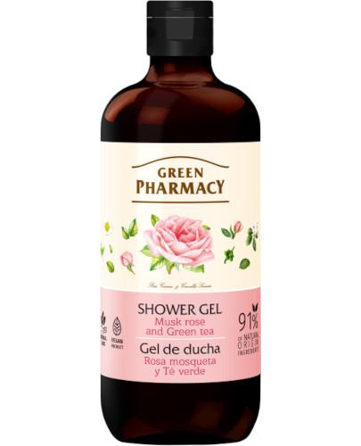  Green Pharmacy Żel pod prysznic róża piżmowa i zielona herbata, 500 ml - Apteka internetowa Melissa  