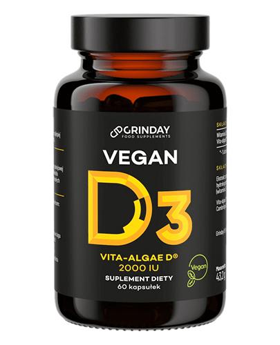 Grinday Vegan D3 2000 IU, 60 kaps., cena, opinie, składniki - Apteka internetowa Melissa