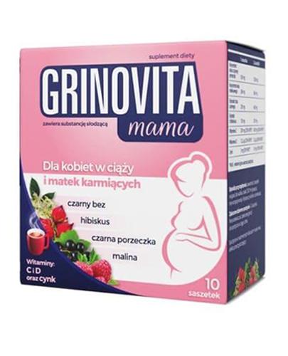  Grinovita Mama dla kobiet w ciąży i matek karmiących, 10 sasz., cena, opinie, właściwości - Apteka internetowa Melissa  