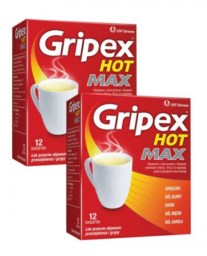 GRIPEX HOT MAX, 2 x 12 sasz. - Apteka internetowa Melissa