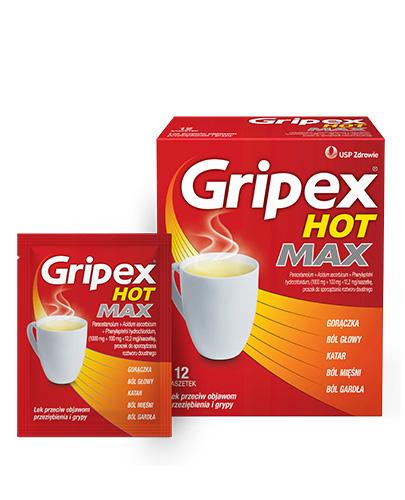 GRIPEX HOT MAX - 12 sasz. - Apteka internetowa Melissa