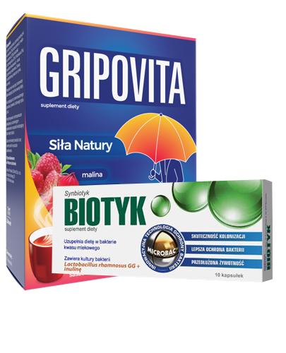  GRIPOVITA - 15 sasz. + BIOTYK 400 mg - 10 kaps. - Apteka internetowa Melissa  