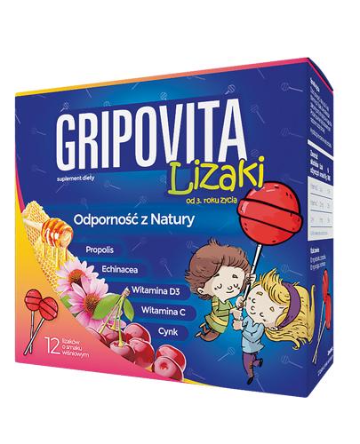  GRIPOVITA LIZAKI - 12 szt. - smak wiśniowy - cena, opinie, właściwości - Apteka internetowa Melissa  