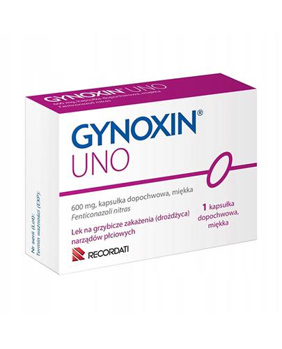  Gynoxin Uno 600 mg, na mieszane i grzybicze infekcje intymne, 1 kaps. dopochwowa miękka, cena, opinie, wskazania - Apteka internetowa Melissa  