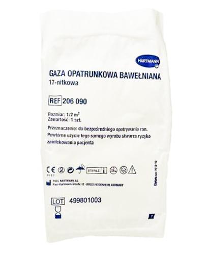 HARTMANN Gaza opatrunkowa bawełniana jałowa 1/2 m2 13-nitkowa, 1 sztuka