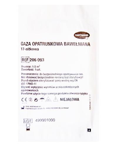  HARTMANN Gaza opatrunkowa bawełniana niejałowa 1/2 m2 17-nitkowa - 1 szt. - cena, opinie, właściwości  - Apteka internetowa Melissa  