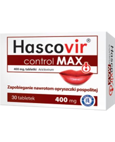  Hascovir Control MAX, 400 mg Na opryszczkę, 30 tabletek - Apteka internetowa Melissa  