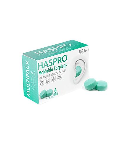  Haspro Moldable Earplugs 27 dB Formowane zatyczki do uszu kolor miętowy - 6 par / 12 szt. - cena, opinie, wskazania - Apteka internetowa Melissa  