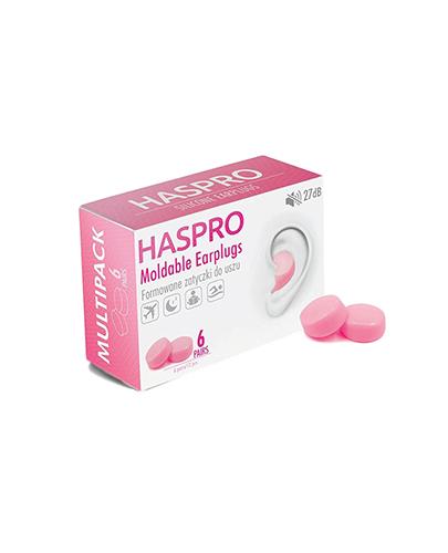  Haspro Moldable Eraplugs 27 dB Formowane zatyczki do uszu kolor różowy - 6 par / 12szt. - cena, opinie, opakowanie - Apteka internetowa Melissa  