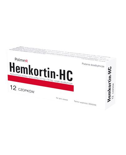  Hemkortin-HC Czopki - 12 szt. - Hemoroidy - cena, opinie, wskazania - Apteka internetowa Melissa  