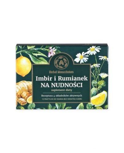  Herbal Monasterium Imbir i Rumianek, 12 pastylek - Apteka internetowa Melissa  