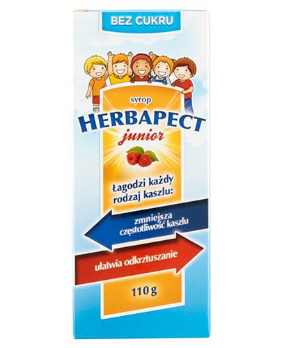  Herbapect Junior Syrop o smaku malinowym bez cukru - 110 g - cena, opinie, właściwości - Apteka internetowa Melissa  