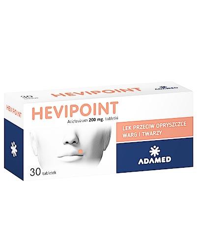 HEVIPOINT 200 mg, przeciw opryszczce warg i twarzy, 30 tabl. cena, opinie, właściwości