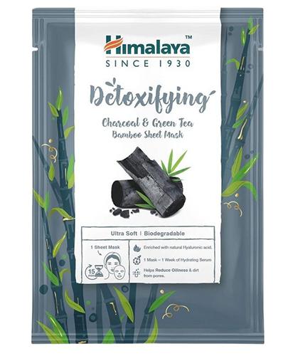  Himalaya Maska do twarzy na tkaninie detoksykująca z węglem aktywnym i zieloną herbatą, 30 ml, cena, opinie, wskazania - Apteka internetowa Melissa  