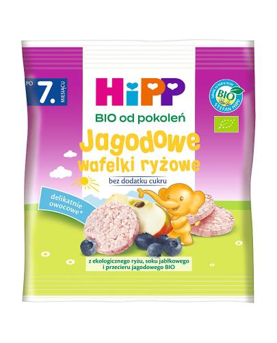  HIPP BIO Jagodowe wafelki ryżowe po 7 m-cu - 30 g - Apteka internetowa Melissa  