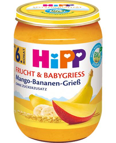  HiPP BIO od pokoleń, Mango z bananem i kaszką manną, od 6. m-ca, 190 g, cena, opinie, właściwości - Apteka internetowa Melissa  