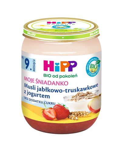 HIPP BIO MOJE ŚNIADANKO Musli jabłkowo-truskawkowe z jogurtem po 9 miesiącu - 160 g - Apteka internetowa Melissa