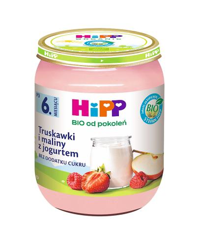 HiPP BIO od pokoleń, Truskawki i maliny z jogurtem, po 6. m-cu, 160 g, cena, opinie, wskazania