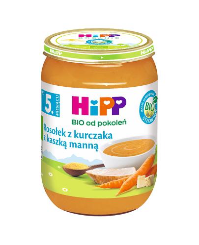  HiPP BIO od pokoleń, Rosołek z kurczaka z kaszką manną, po 5. m-cu, 190 g, cena, opinie, właściwości - Apteka internetowa Melissa  