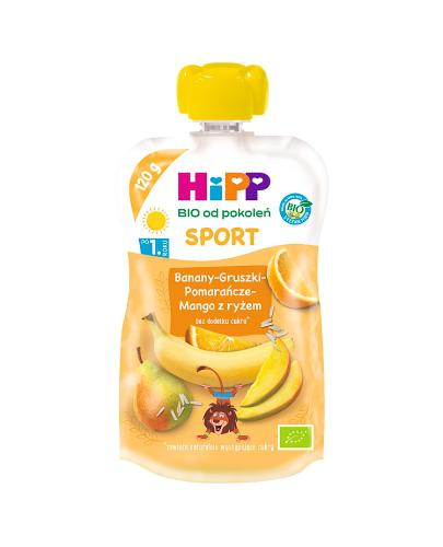 HIPP Hippis Sport Mus Banany-Gruszki-Pomarańcze-Mango z ryżem - 120 g - Apteka internetowa Melissa