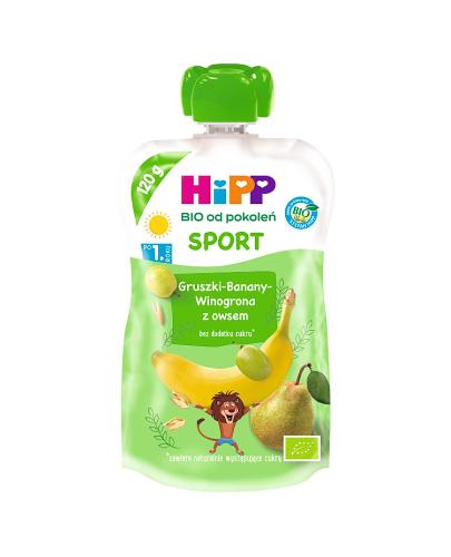 HIPP Hippis Sport Mus Gruszki-Banany-Winogrona z owsem - 120 g Data ważności: 2019.04.23 - Apteka internetowa Melissa