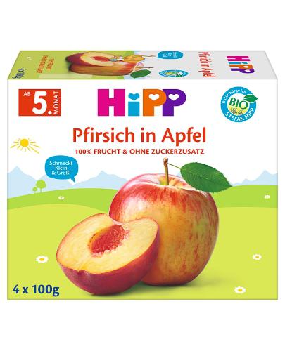  HIPP Owocowa Chwila Jabłka-Brzoskwinie po 4 miesiącu - 4 x 100 g - Apteka internetowa Melissa  