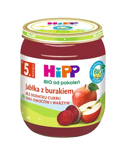  HiPP BIO od pokoleń, Jabłka z burakiem, po 5. m-cu, 125 g, cena, opinie, składniki  - Apteka internetowa Melissa  