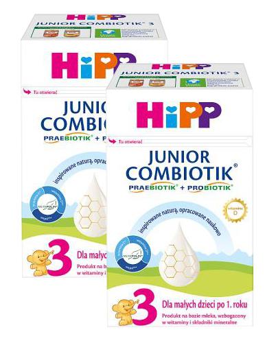  Hipp Junior Combiotik 3 Dla małych dzieci po 1. roku , 2 x 550 g, cena, opinie, właściwości - Apteka internetowa Melissa  