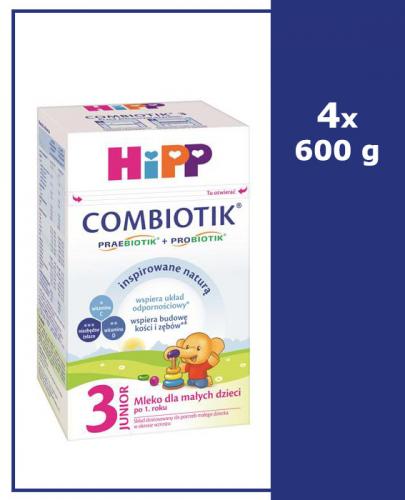  HIPP JUNIOR COMBIOTIK 3 Mleko dla małych dzieci po 1. roku życia - 4 x 600 g - Apteka internetowa Melissa  
