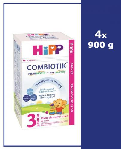  HIPP JUNIOR COMBIOTIK 3 Mleko dla małych dzieci po 1. roku życia - 4 x 900 g - Apteka internetowa Melissa  