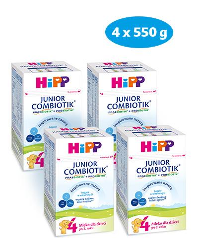  Hipp Junior Combiotik 4 Dla małych dzieci po 2. roku, 4 x 550 g, cena, opinie, właściwości  - Apteka internetowa Melissa  