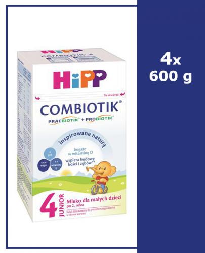  HIPP JUNIOR COMBIOTIK 4 Mleko dla małych dzieci po 2. roku życia - 4 x 600 g - Apteka internetowa Melissa  