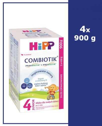  HIPP JUNIOR COMBIOTIK 4 Mleko dla małych dzieci po 2. roku życia - 4 x 900 g - Apteka internetowa Melissa  