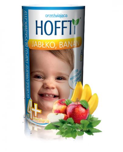 HOFFTI ORZEŹWIAJĄCA JABŁKO, BANAN Granulowany napój błyskawczny od 4 m-ca - 180 g