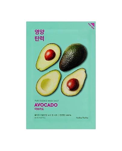 HOLIKA HOLIKA Pure Essence Mask Sheet AVOCADO maseczka na bawełnianej płachcie - 1 szt. - odżywienie i jędrność - cena, właściwości, opinie - Apteka internetowa Melissa