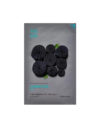 HOLIKA HOLIKA Pure Essence Mask Sheet CHARCOAL maseczka na bawełnianej płachcie - 1 szt. - redukcja trądziku - cena, właściwości, opinie