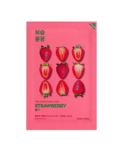 HOLIKA HOLIKA Pure Essence Mask Sheet STRAWBERRY maseczka na bawełnianej płachcie - 1 szt.