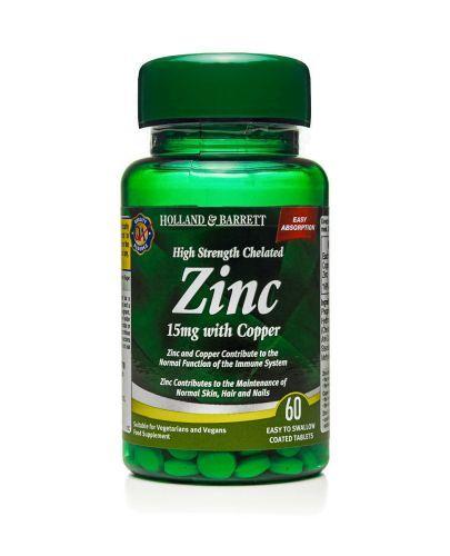 HOLLAND&BARRETT Cynk chelat 15 mg z miedzią - 60 tabl. - Apteka internetowa Melissa