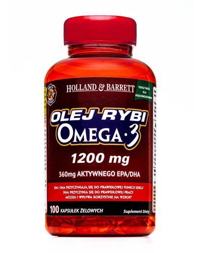  HOLLAND&BARRETT Olej rybi Omega-3 1200 mg - 100 kaps. - Apteka internetowa Melissa  