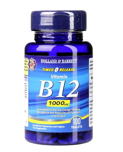 Hollandbarrett Witamina B12 1000 Ug O Przedłużonym Uwalnianiu 100 Tabl