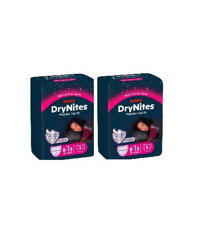 HUGGIES DRYNITES Pieluchomajtki dla dziewczynki 8-15 lat 27-57 kg - 2 x 9 szt. - Apteka internetowa Melissa