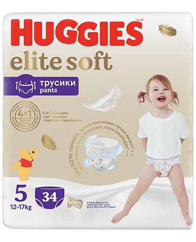  Huggies Elite Soft 5 Pieluchomajtki 12-17 kg, 34 sztuki - Apteka internetowa Melissa  